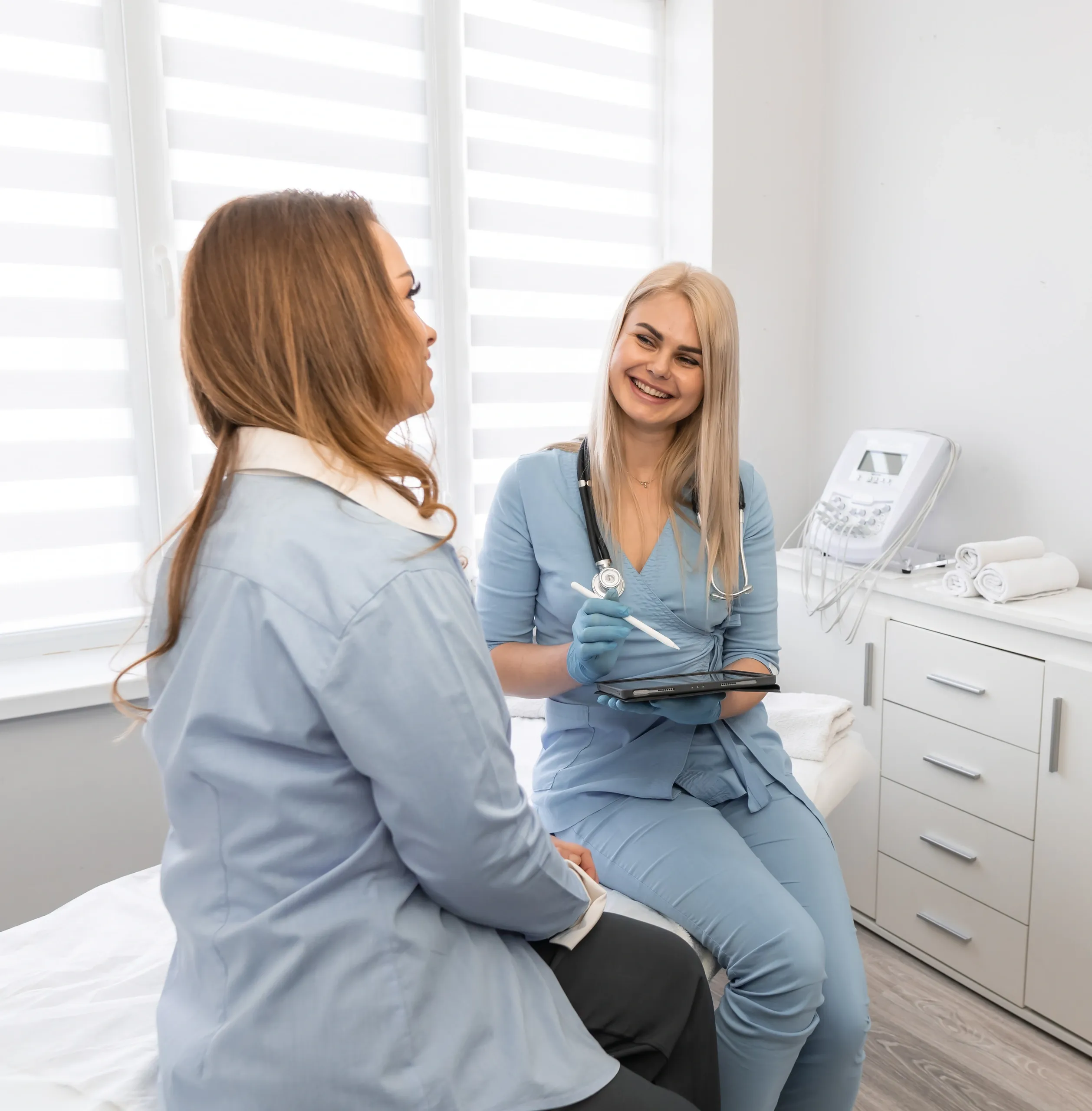 Healthcare professional in a modern clinical setting